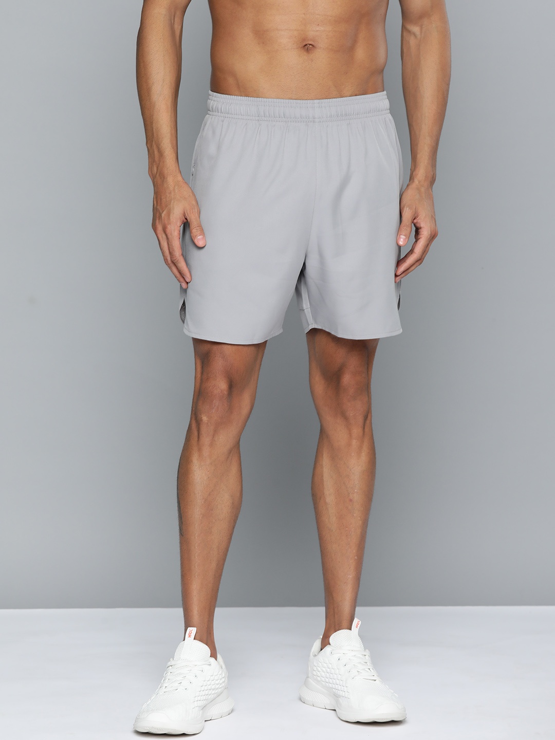 

HRX by Hrithik Roshan Men Solid Rapid-Dry Running Sports Shorts, Grey