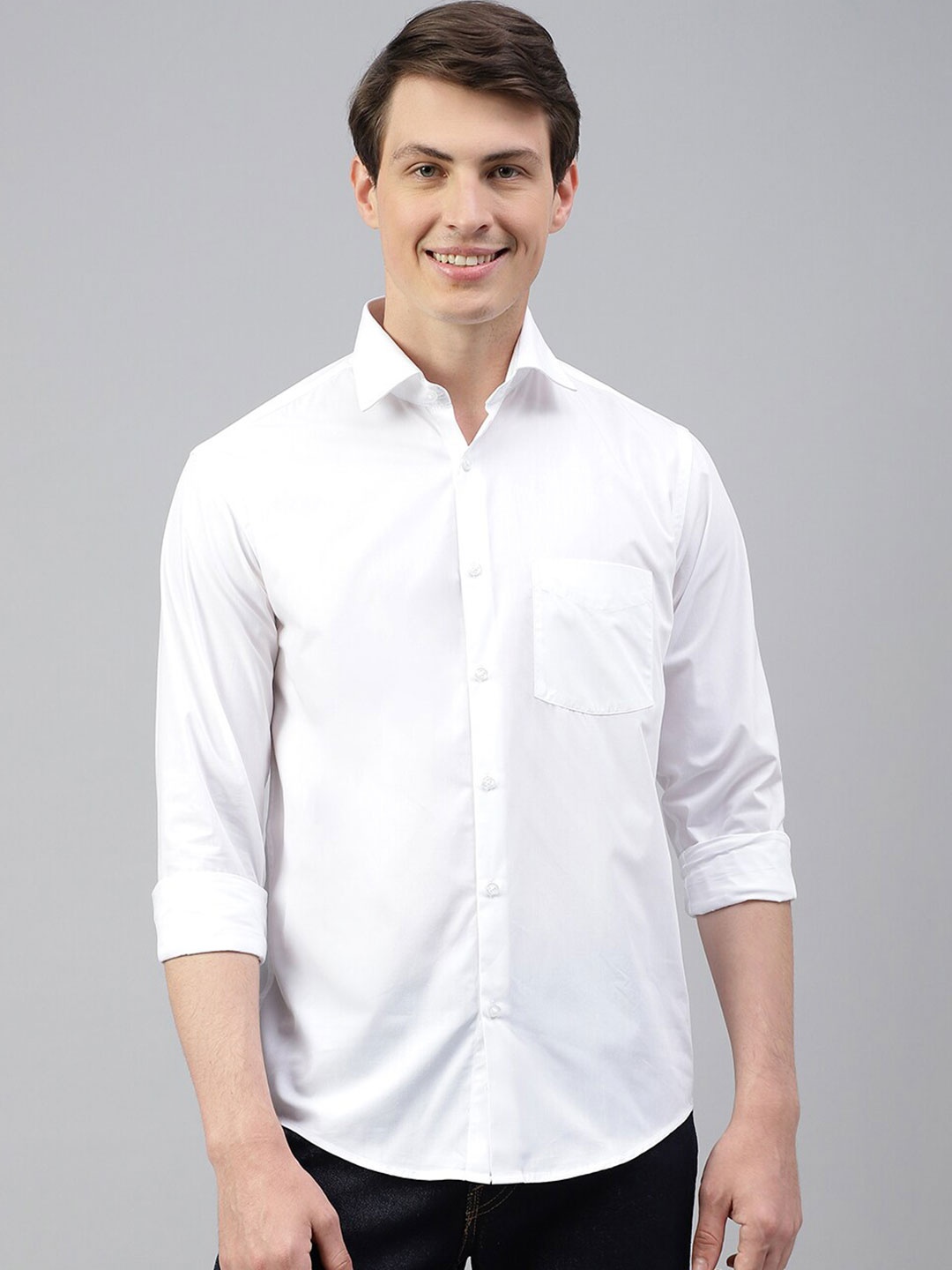 

Richlook Spread Collar Standard Opaque Casual Shirt, White