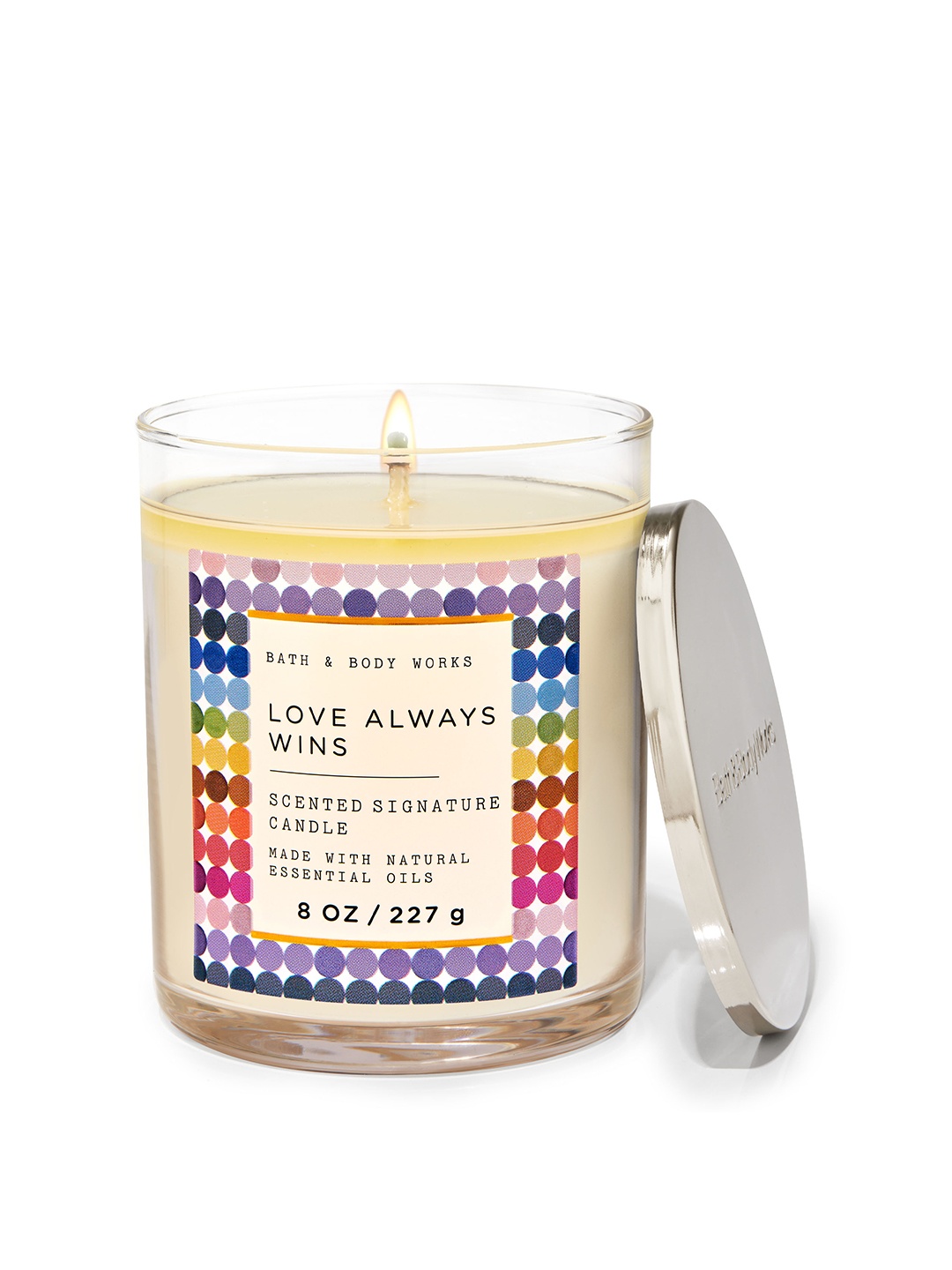 

Bath & Body Works Love Always Wins Scented Signature Single Wick Candle - 227 g, Beige