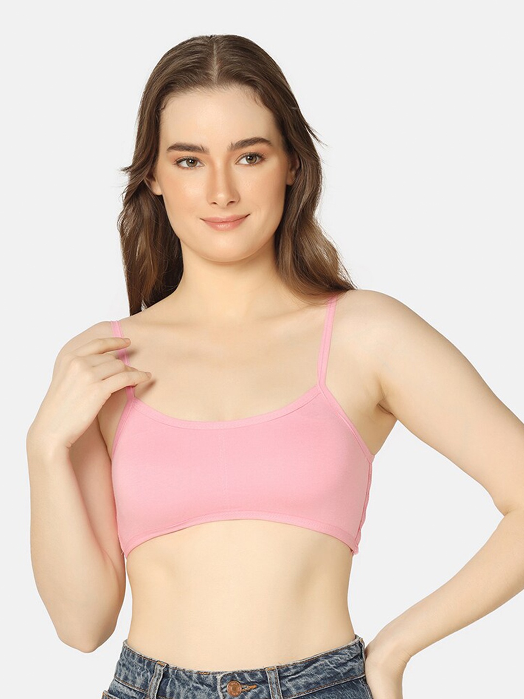 

Da Intimo Pink Full Coverage Cotton Bralette With All Day Comfort
