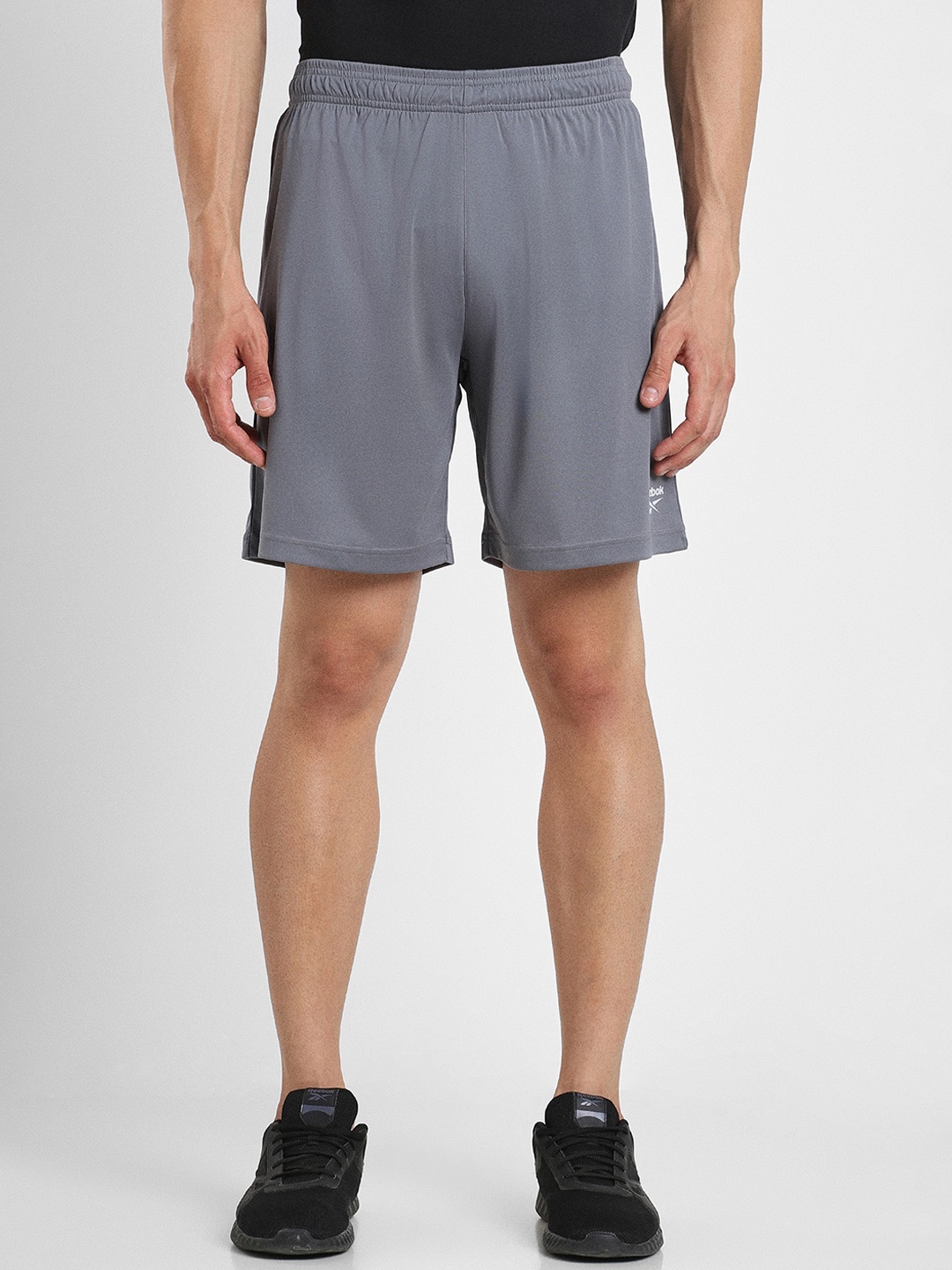 

Reebok Men Mid-Rise Speedwick Sports Shorts, Grey