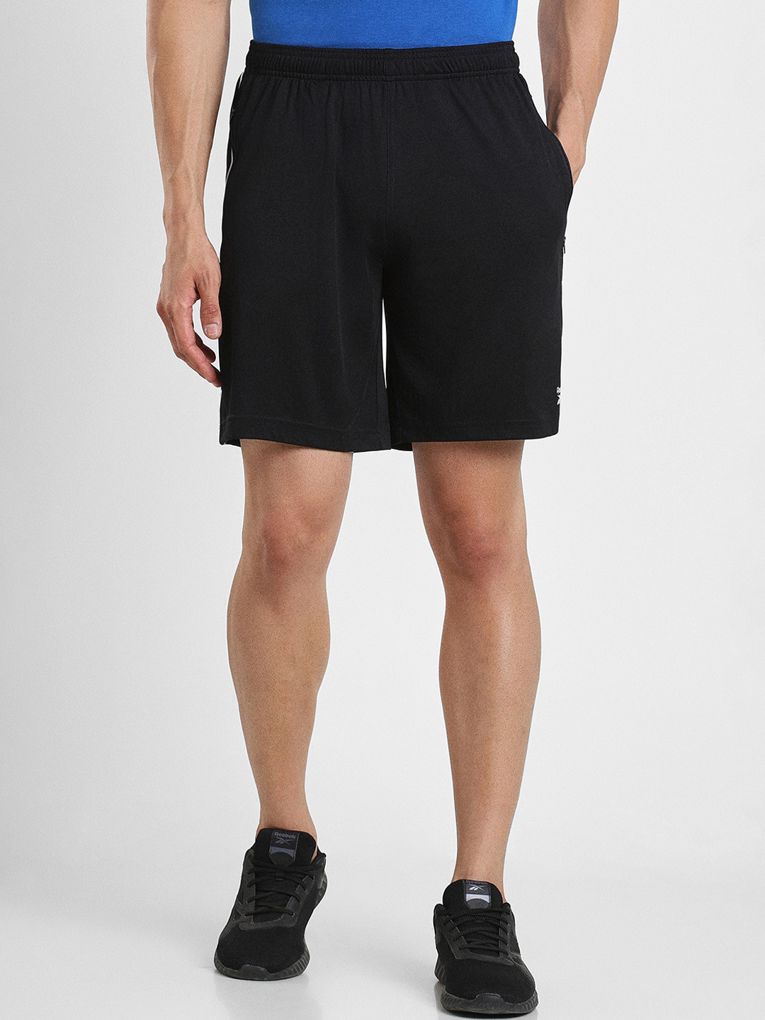 

Reebok Men Mid-Rise Speedwick Sports Shorts, Black