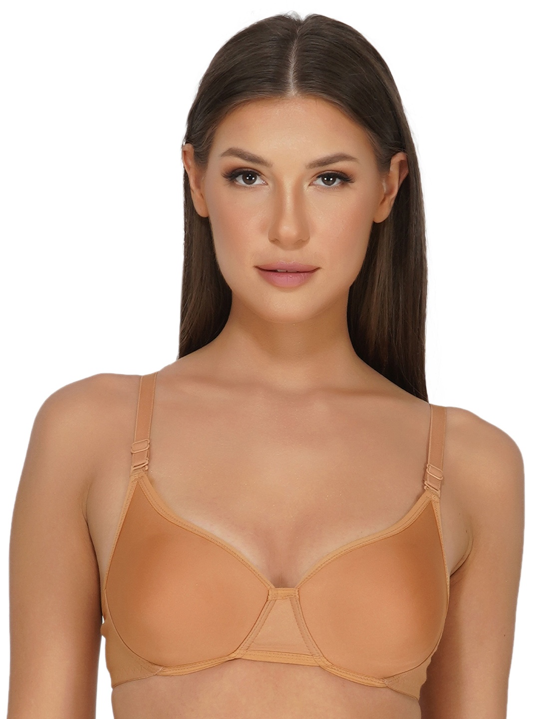

INGRID Women Padded Soft & Comfortable Padding Cotton Everyday Tshirt Bra, Nude