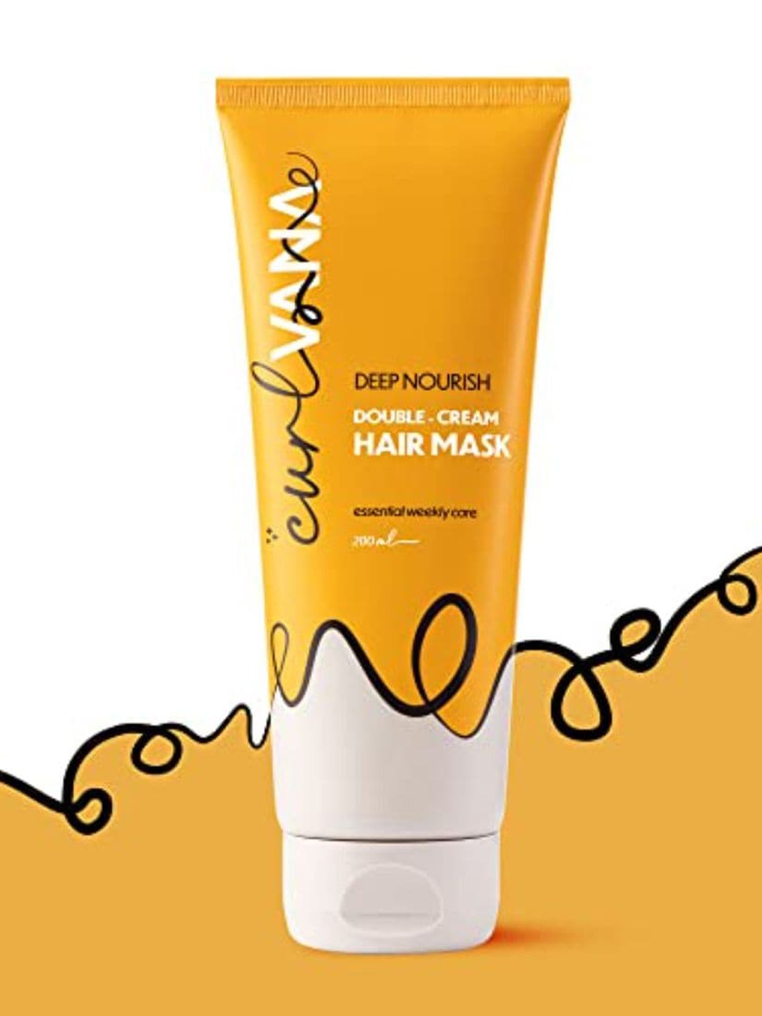 

Curlvana Deep Nourish Double Cream Hair Mask For Essential Weekly Care - 200ml, Yellow