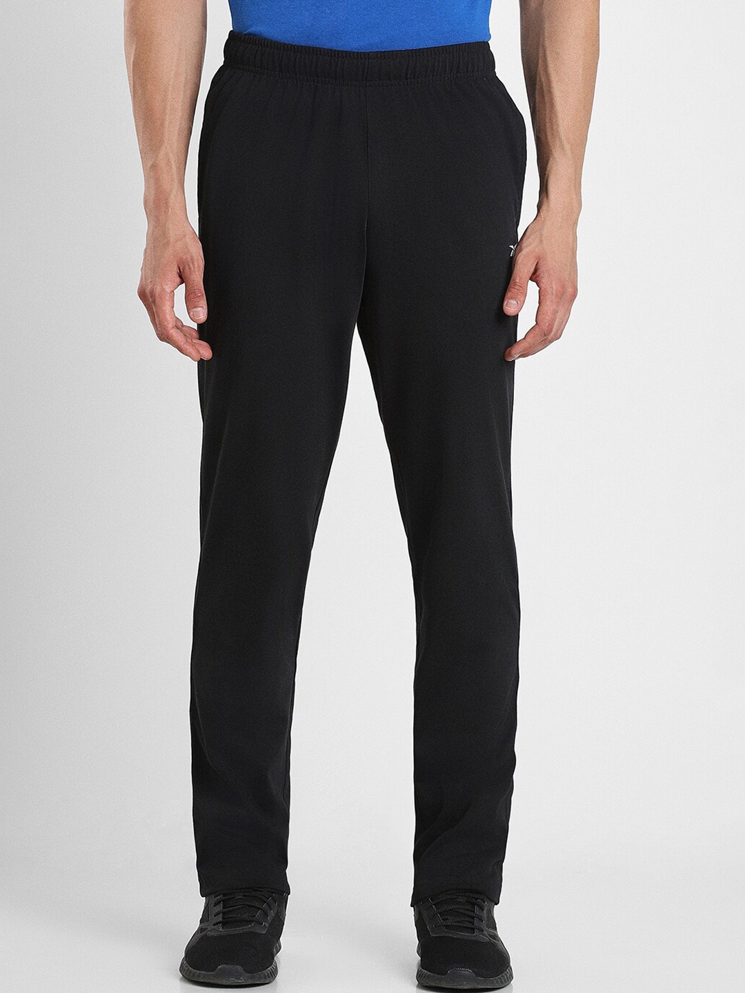 

Reebok Men Slim-Fit Mid-Rise Sports Track Pants, Black