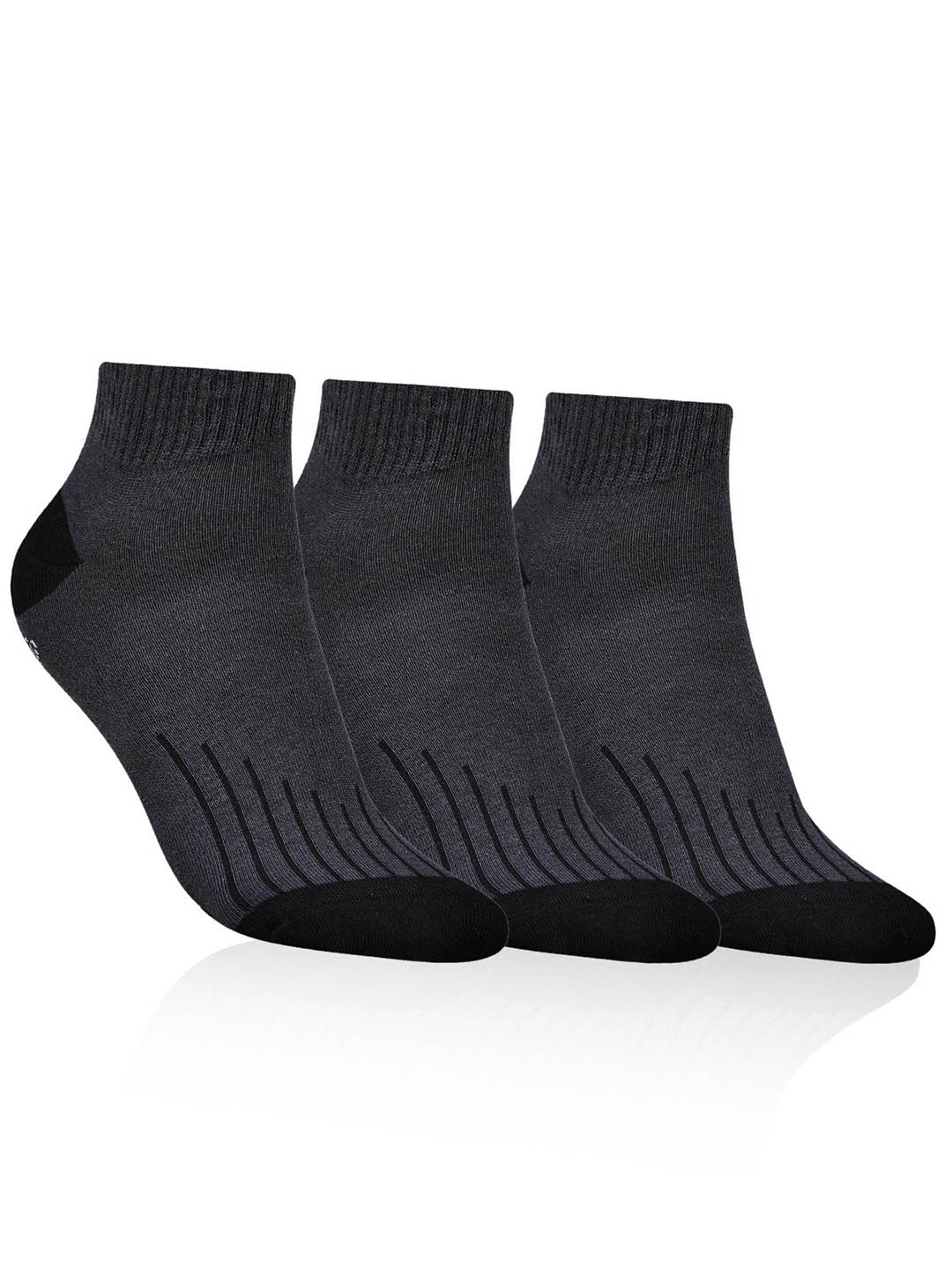 

Dollar Socks Men Pack Of 3 Patterned Cotton Ankle Length Socks, Navy blue