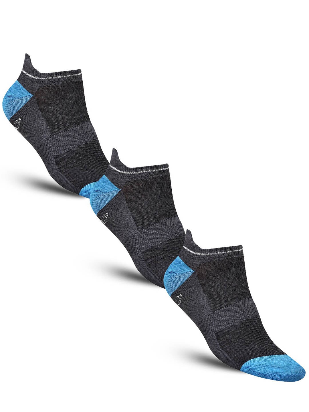 

Dollar Socks Men Pack Of 3 Patterned Cotton Calf-Length Socks, Black