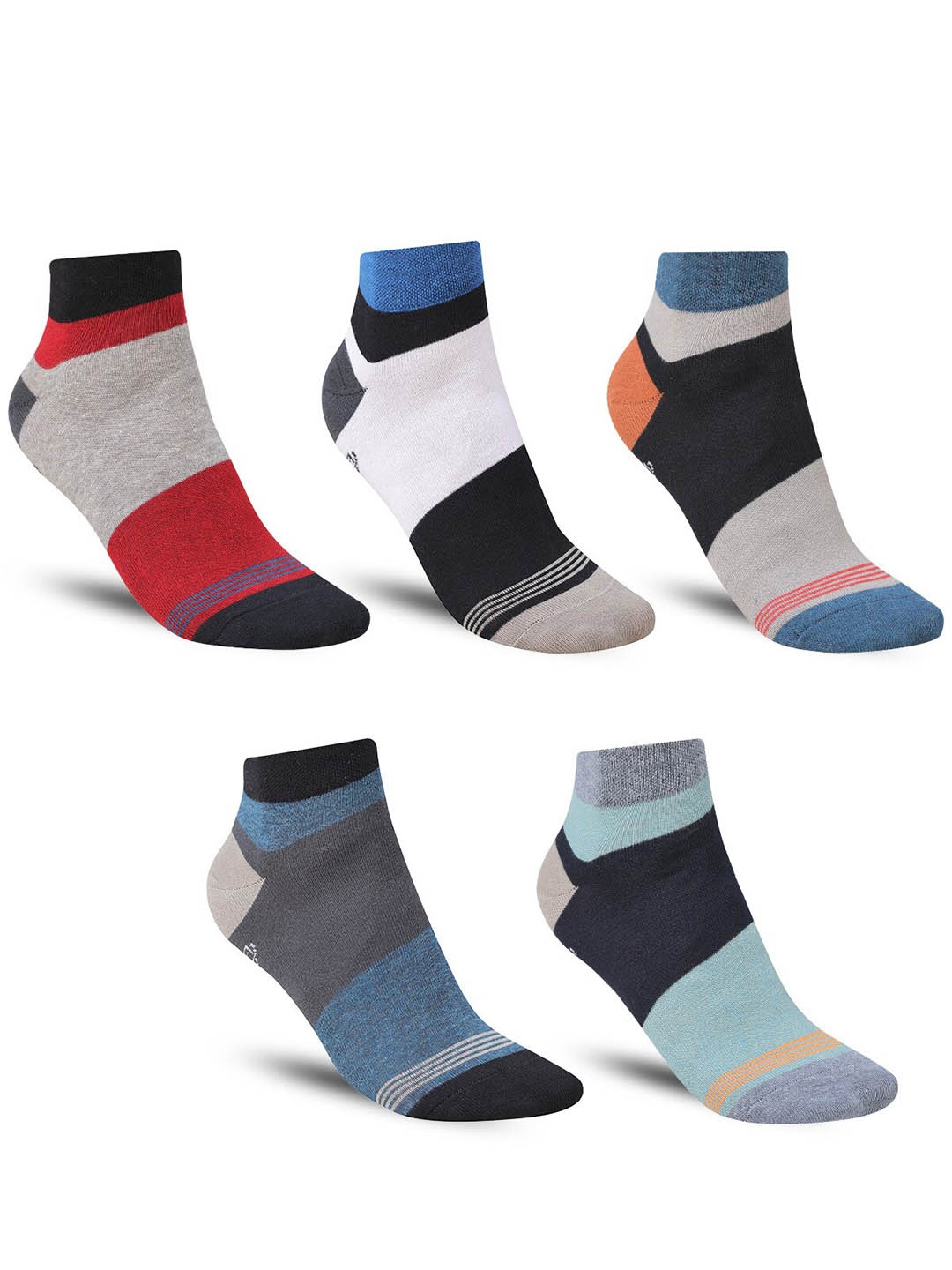 

Dollar Socks Men Pack Of 5 Ankle-Length Socks, White