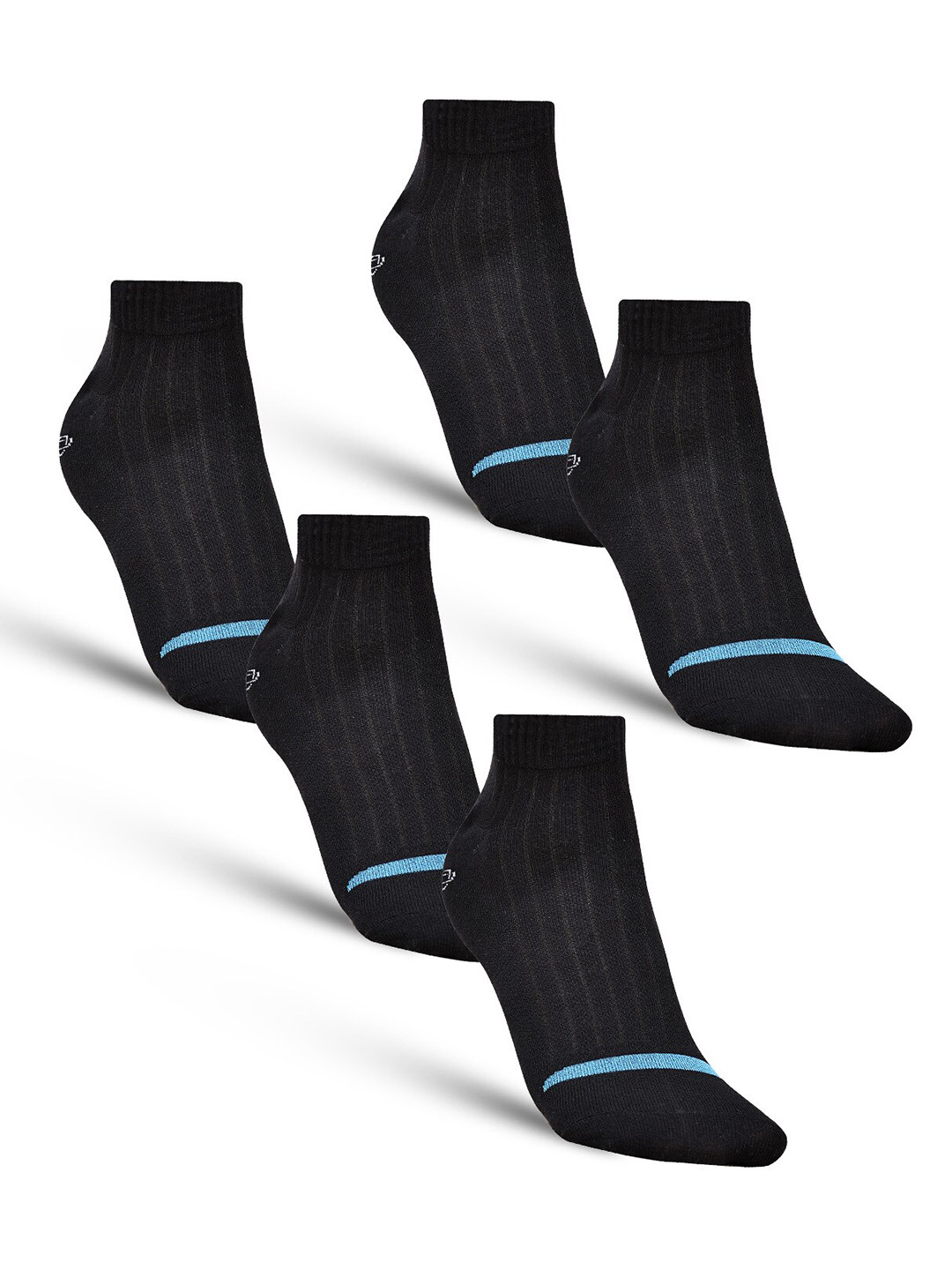

Dollar Socks Men Pack Of 5 Cotton Ankle-Length Socks, Black