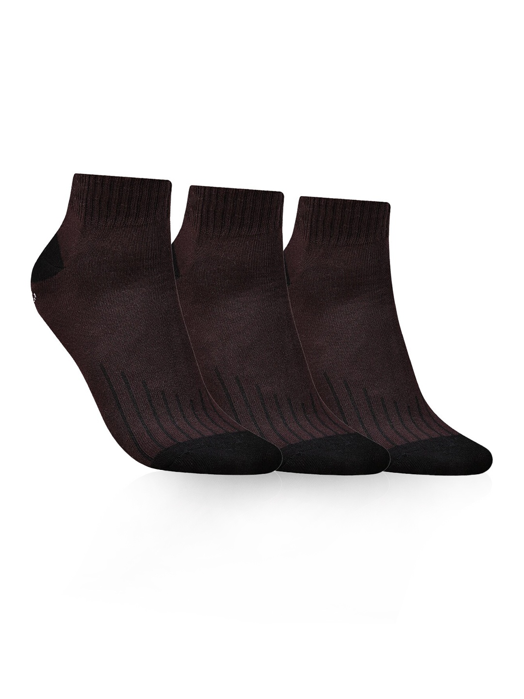 

Dollar Socks Men Pack Of 3 Organic Cotton Ankle-Length Socks, Brown