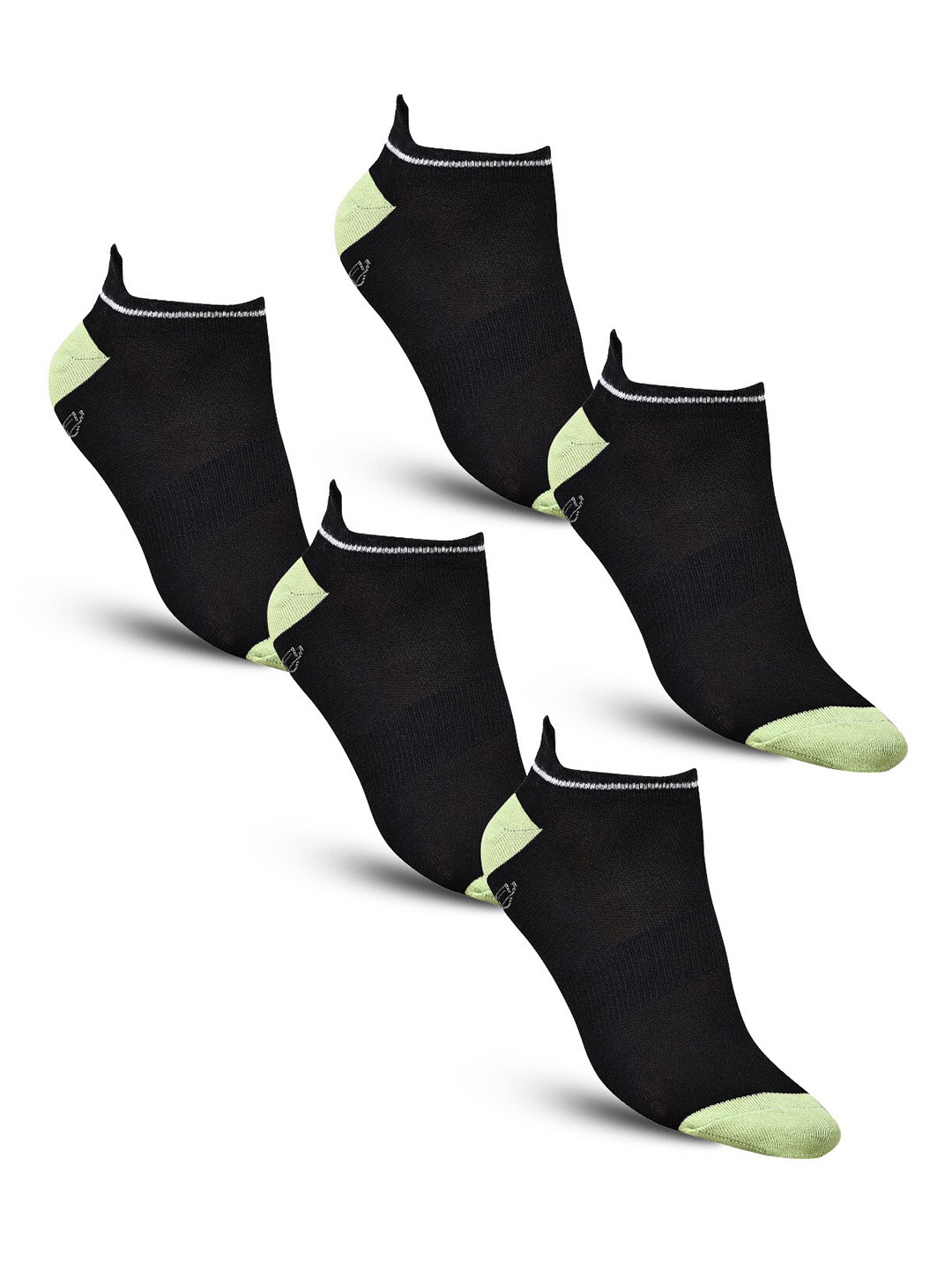 

Dollar Socks Men Pack of 5 Cotton Ankle Length Socks, Black