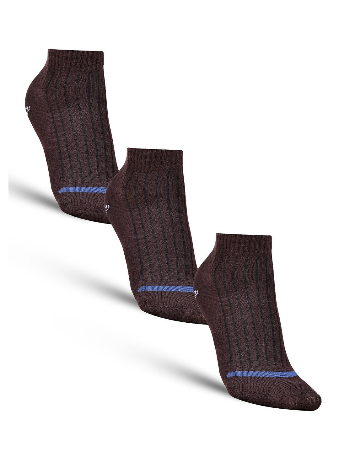 

Dollar Socks Men Pack Of 3 Patterned Ankle-length Socks, Brown