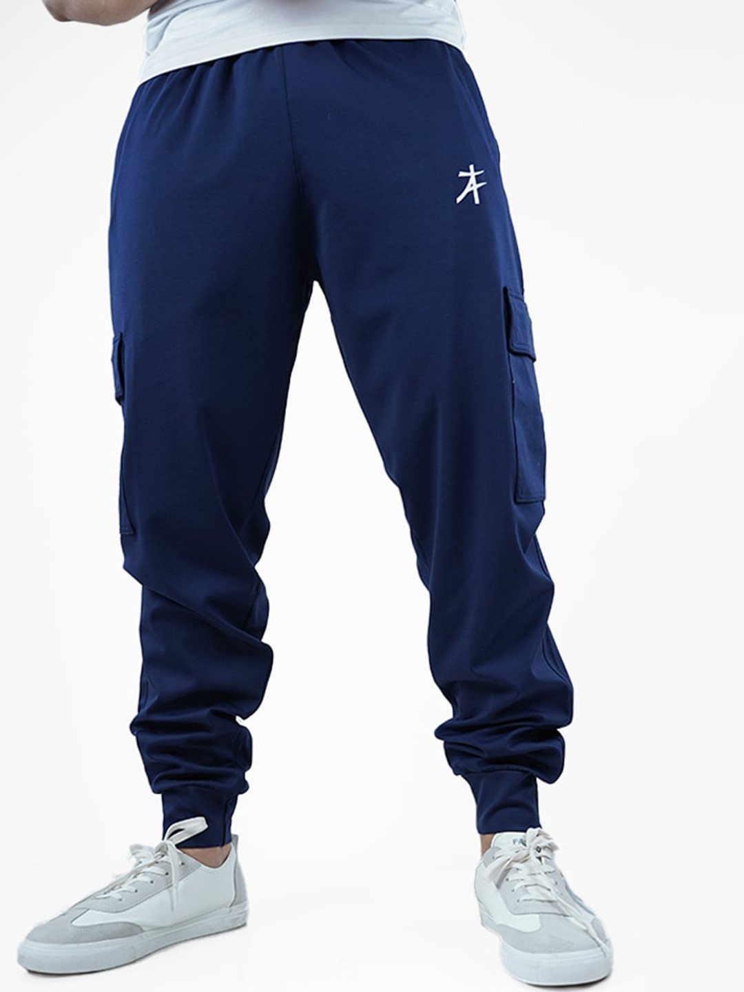 

Athflex Men Regular Fit Cargo Joggers, Navy blue