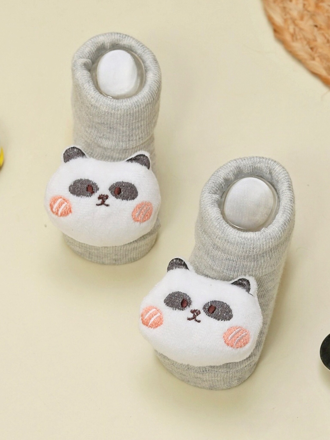 

Yellow Bee Boys Ankle-Length Socks, Grey