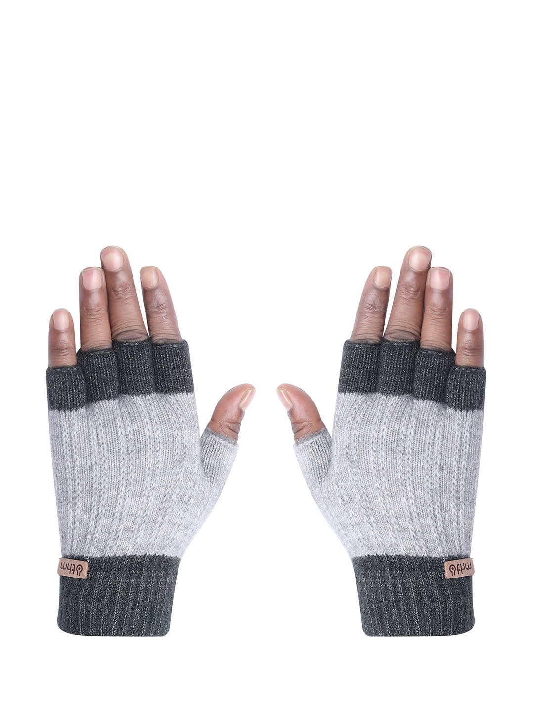 

LOOM LEGACY Men Colorblocked Hand Gloves, Grey