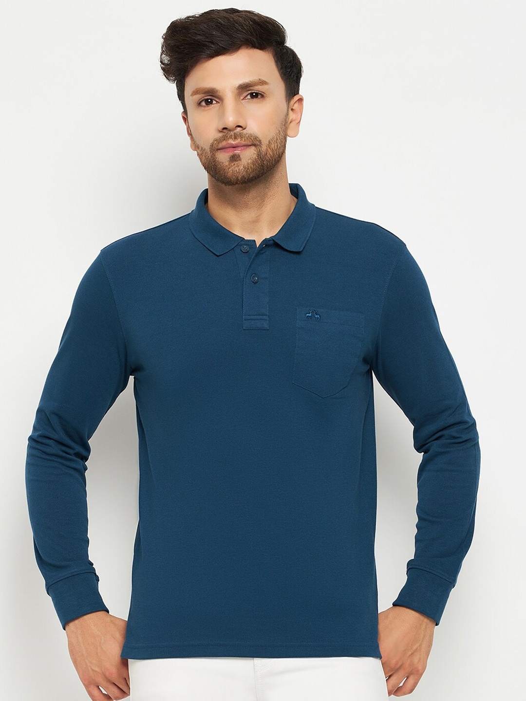 

98 Degree North Polo Collar Cotton T-shirt, Teal