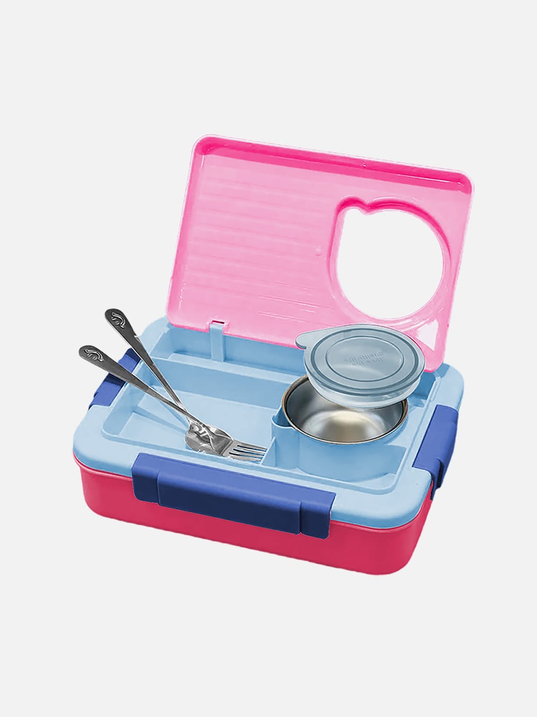 

Little Surprise Box LLP Blue & Pink Double Lock Stainless Steel Lunch Box