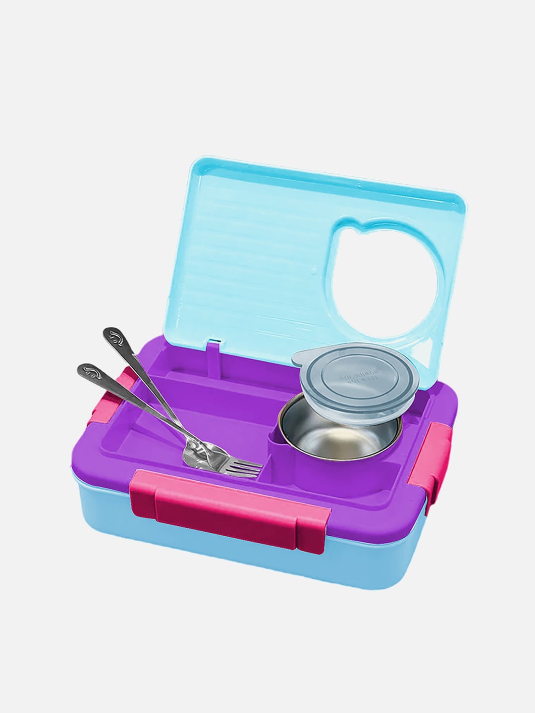 

Little Surprise Box LLP Kids Blue & Purple Double Lock Stainless Steel Lunch Box