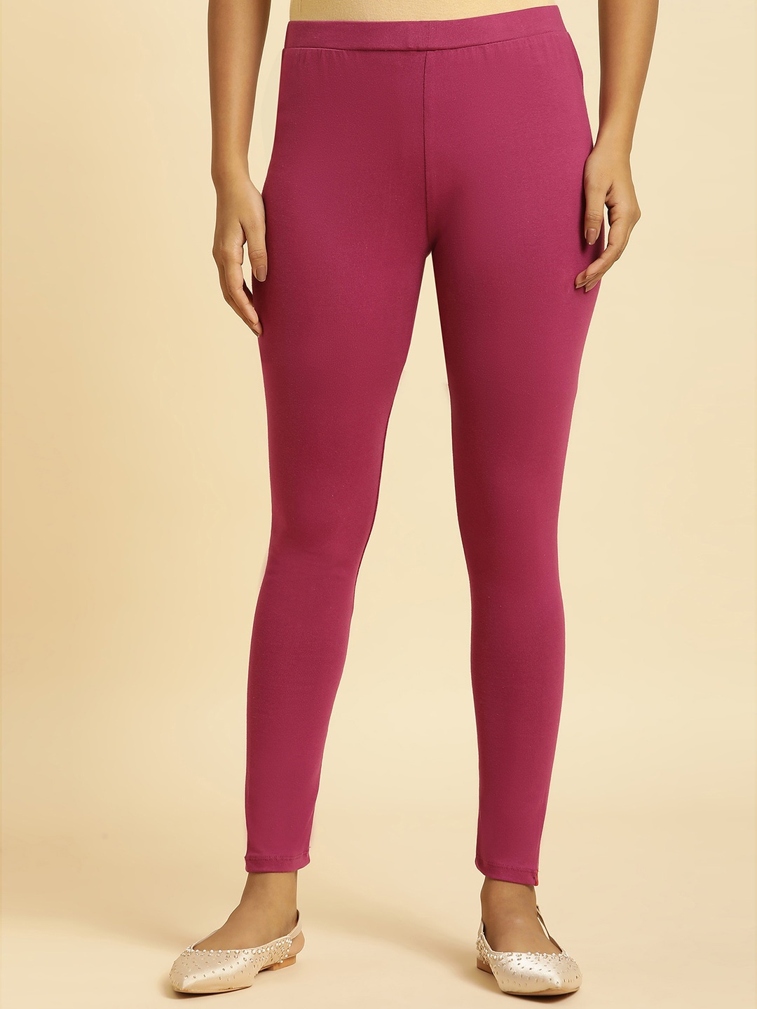

W Mid Rise Ankle Length Leggings, Purple