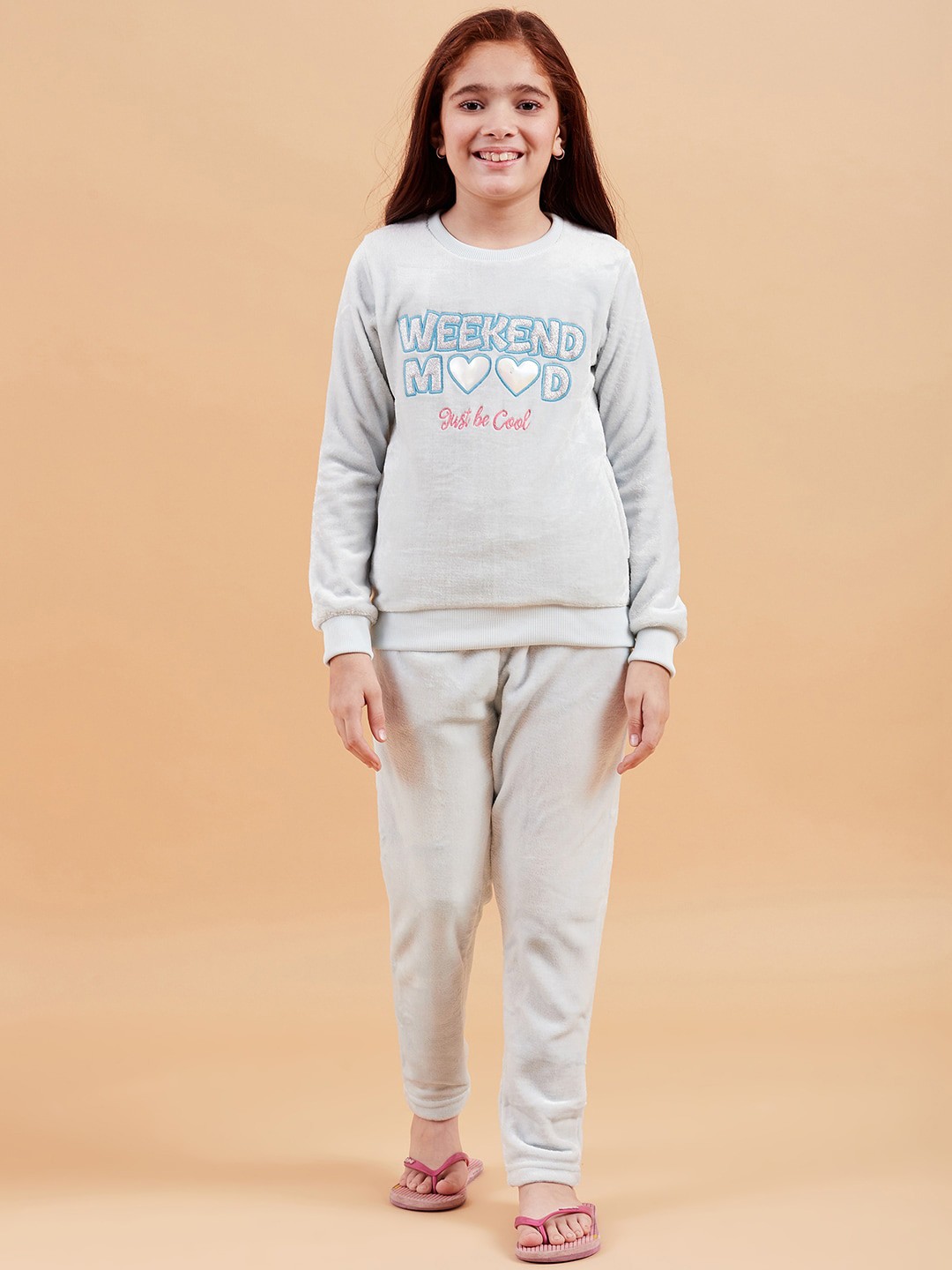 

Ben & Joe Typography Printed Round Neck Long Sleeve t-shirt With trousers, Grey