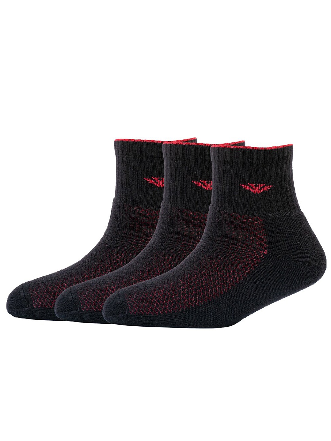 

Cotstyle Men Pack Of 3 Patterned Pure Cotton Ankle Length Socks, Black