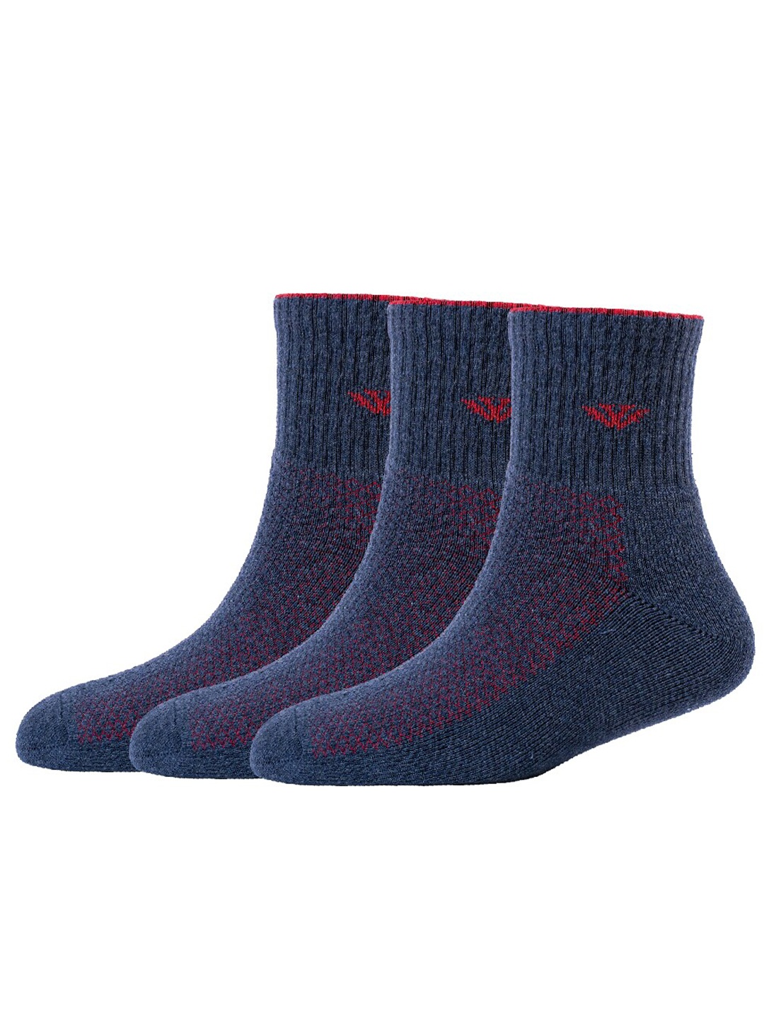 

Cotstyle Pack Of 3 Cotton Ankle- Length Socks, Blue