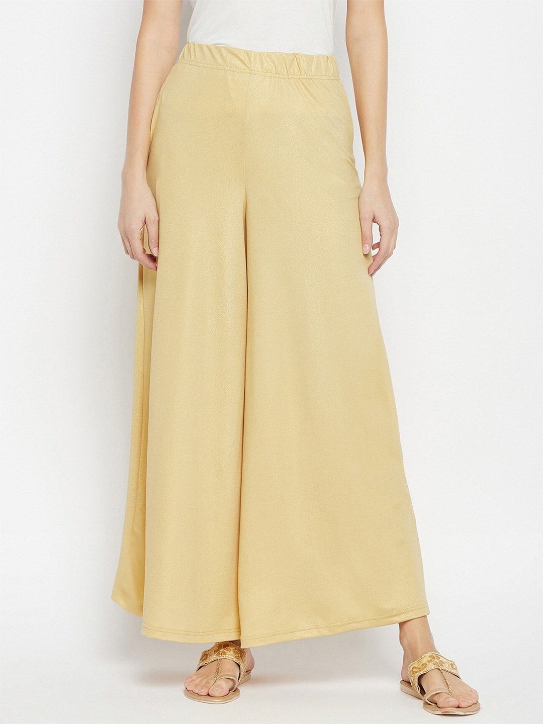 

THE PAJAMA FACTORY Mid Rise Wide Leg Palazzo, Gold