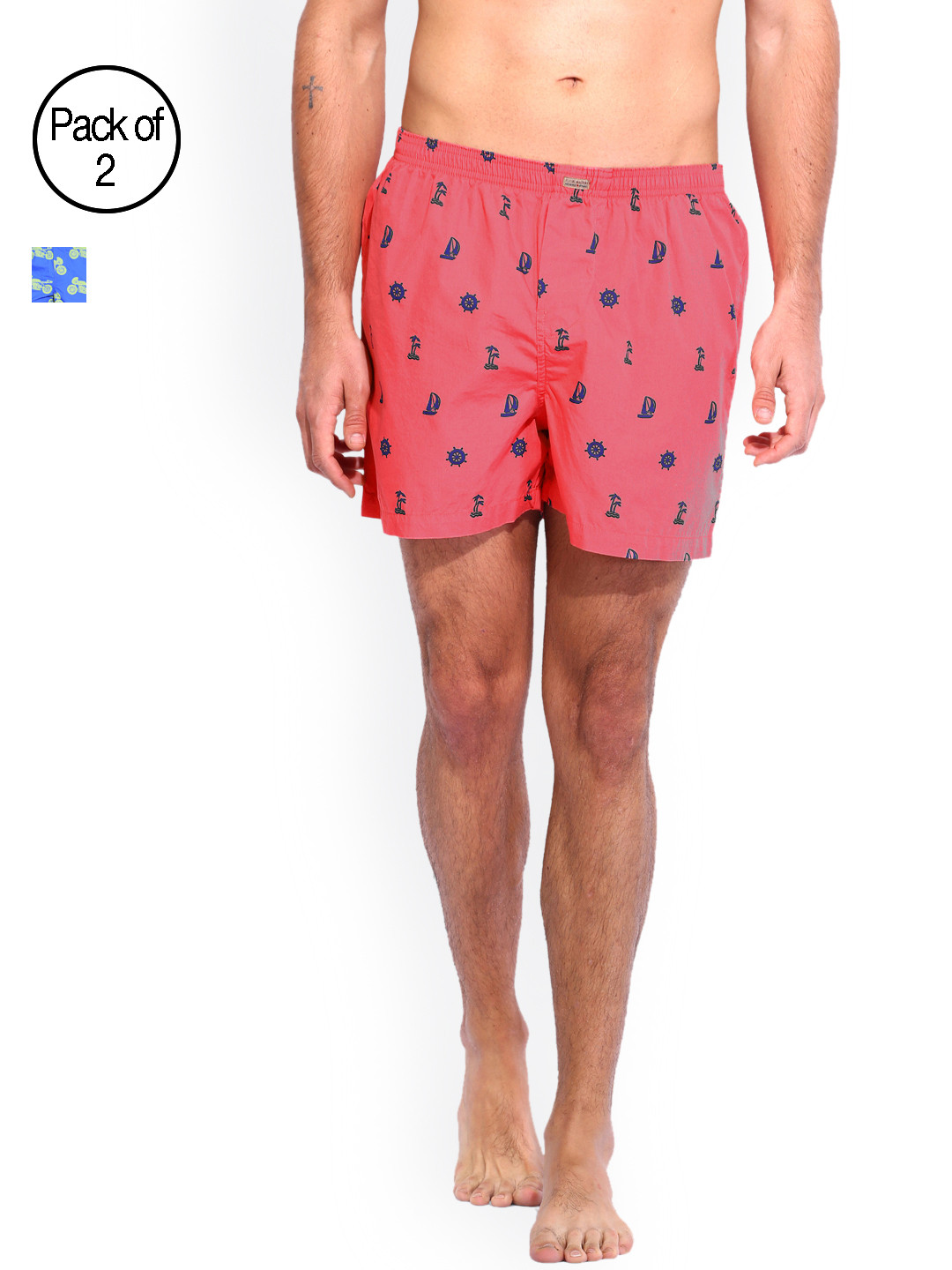

Flying Machine Pack of 2 Boxers, Pink