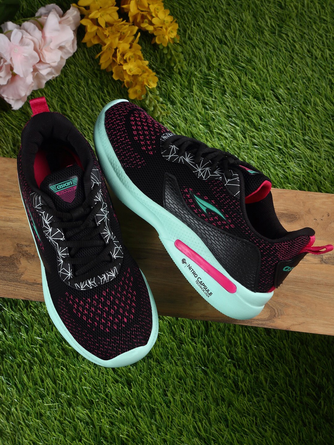 

ASIAN Women Blossom-04 N Running Shoes, Black