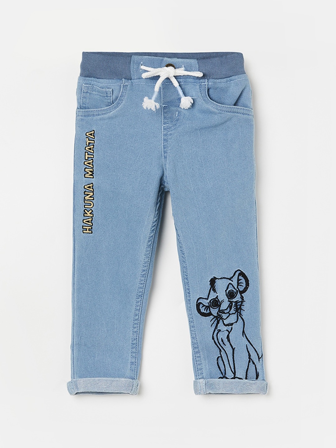 

Juniors by Lifestyle Boys Clean Look Simba Printed Stretchable Joggers, Blue