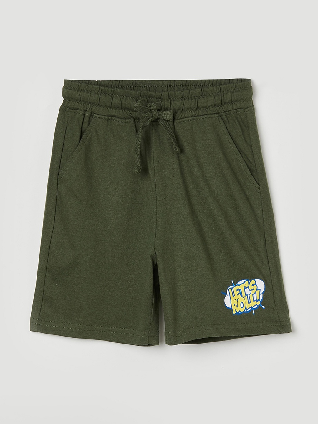 

Fame Forever by Lifestyle Boys Mid-Rise Cotton Regular Shorts, Olive