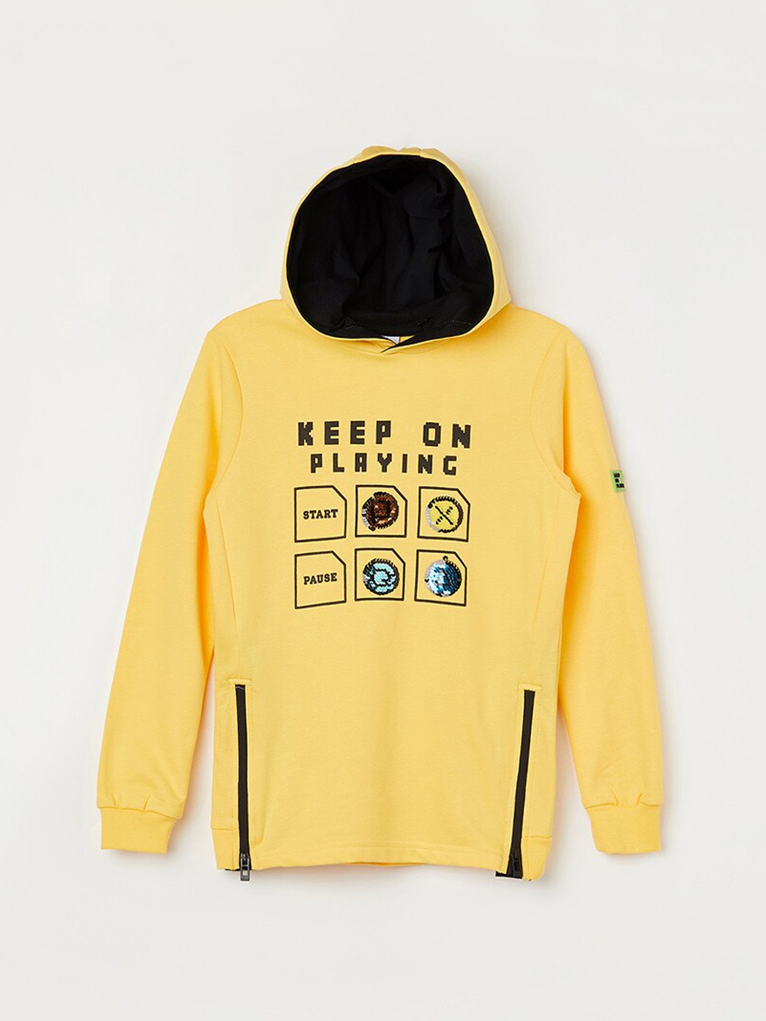 

Fame Forever by Lifestyle Boys Yellow Printed Sweatshirt