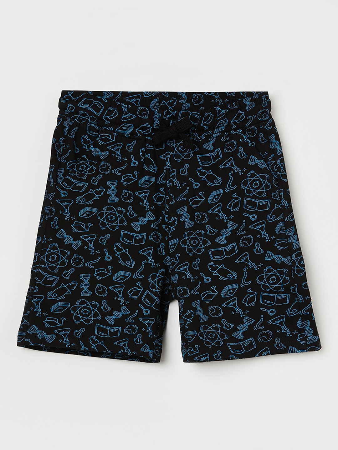 

Fame Forever by Lifestyle Boys Conversational Printed Cotton Regular Shorts, Black