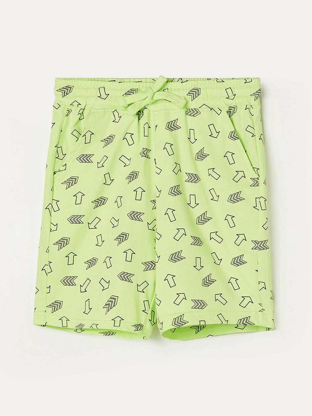 

Fame Forever by Lifestyle Boys Conversational Printed Cotton Regular Shorts, Lime green