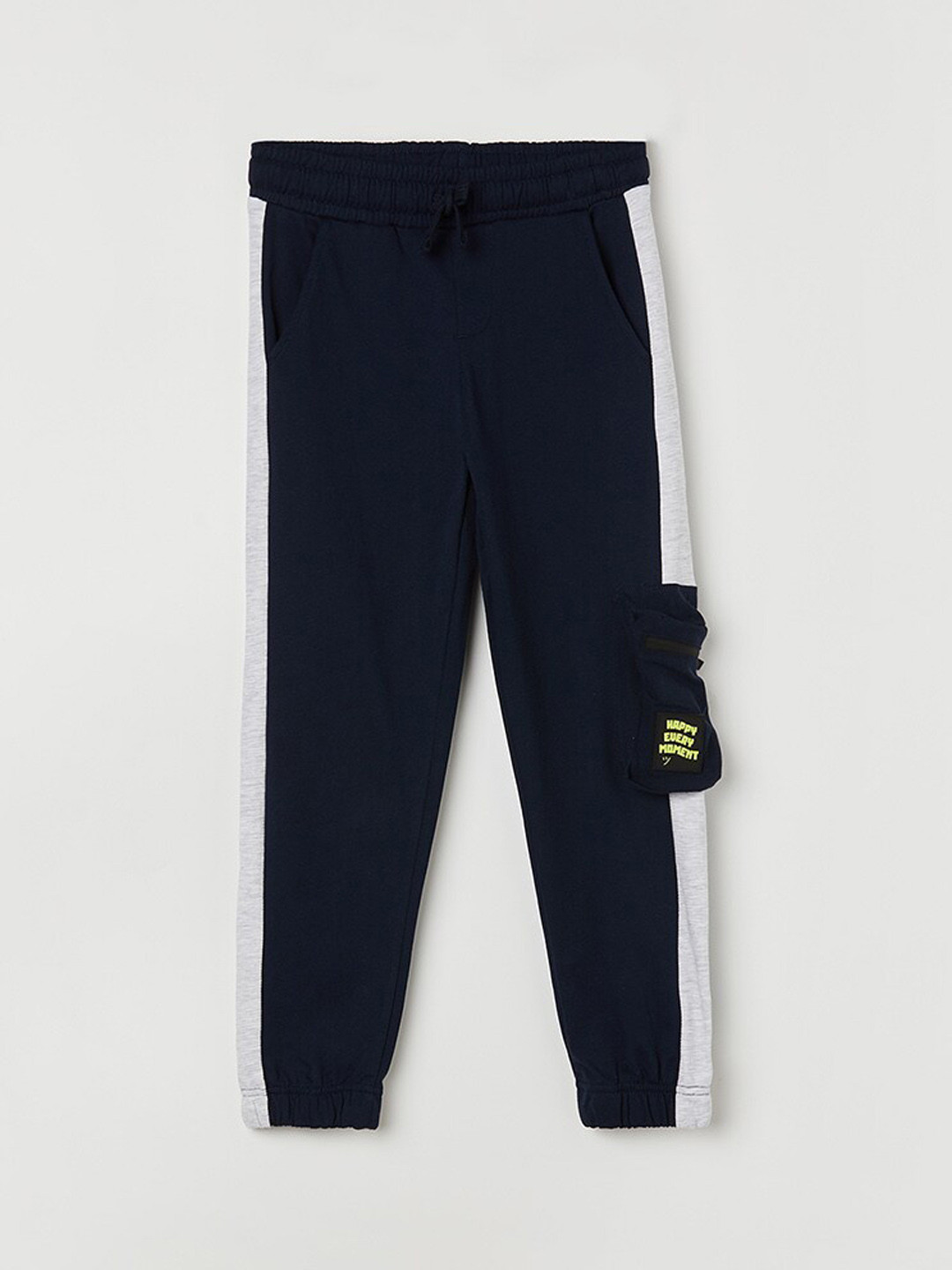 

Fame Forever by Lifestyle Boys Mid-Rise Cotton Joggers, Navy blue