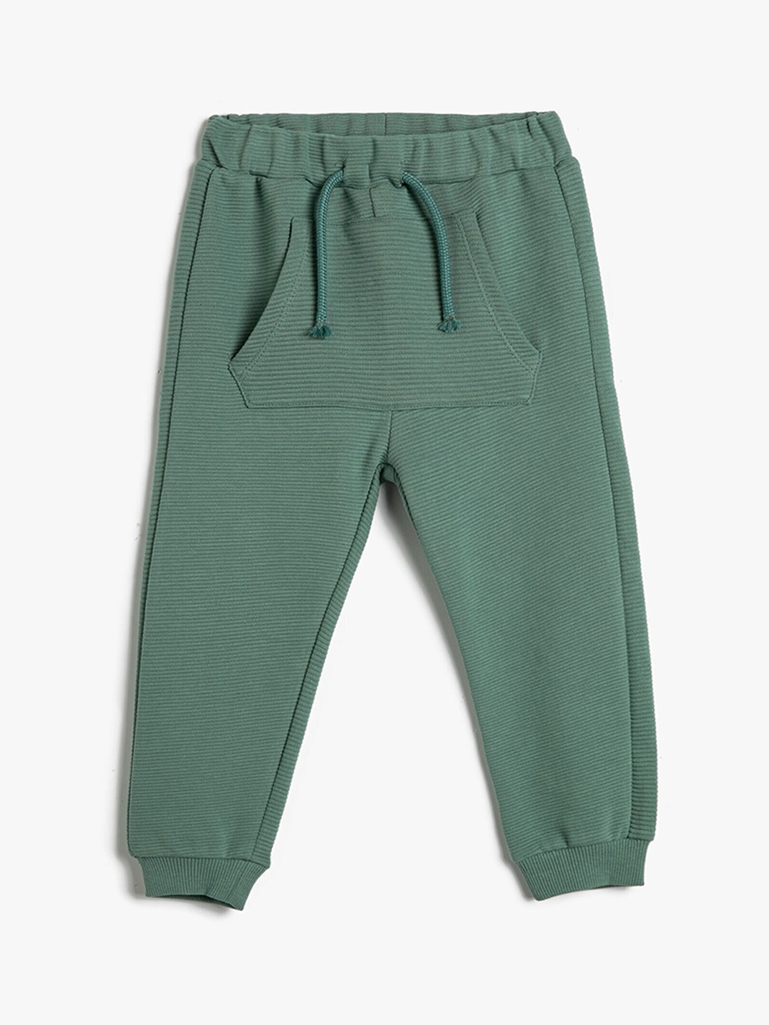 

Koton Infants Boys Self- Design Cotton Mid-Rise Joggers, Green