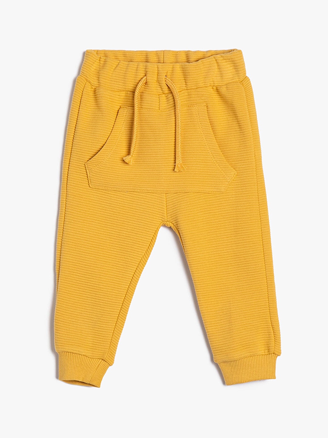 

Koton Infant Boys Self Design Pure Cotton Mid-Rise Joggers, Yellow