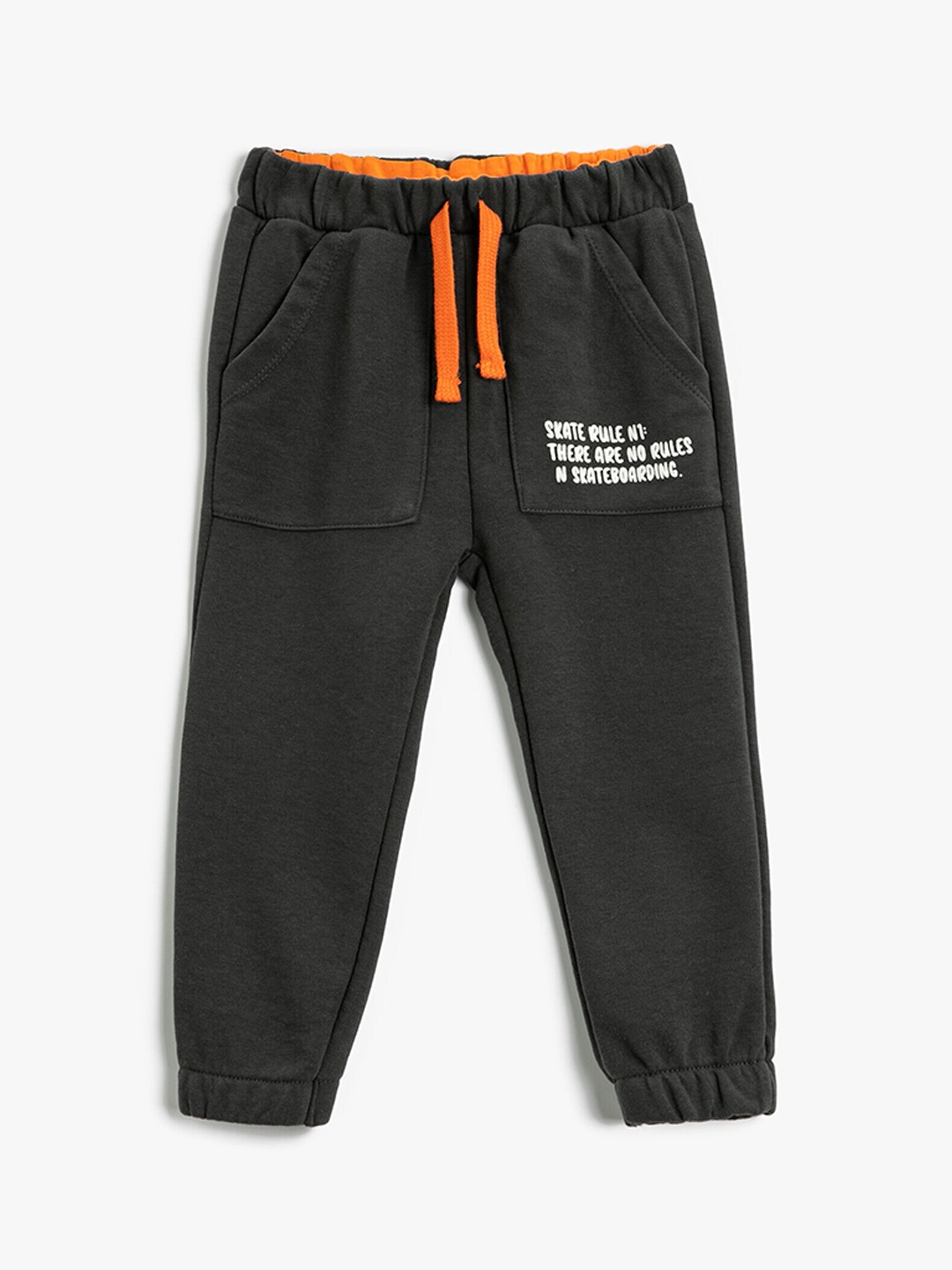 

Koton Infants Typography Printed Regular Fit Mid Rise Pure Cotton Joggers, Grey