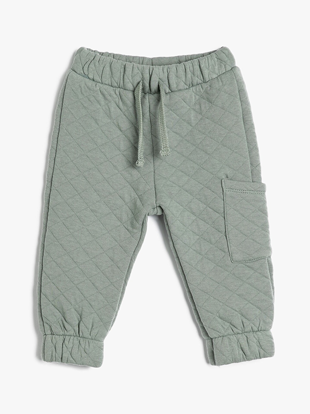 

Koton Infants Checked Regular Fit Mid Rise Pure Cotton Stretchable Joggers, Green