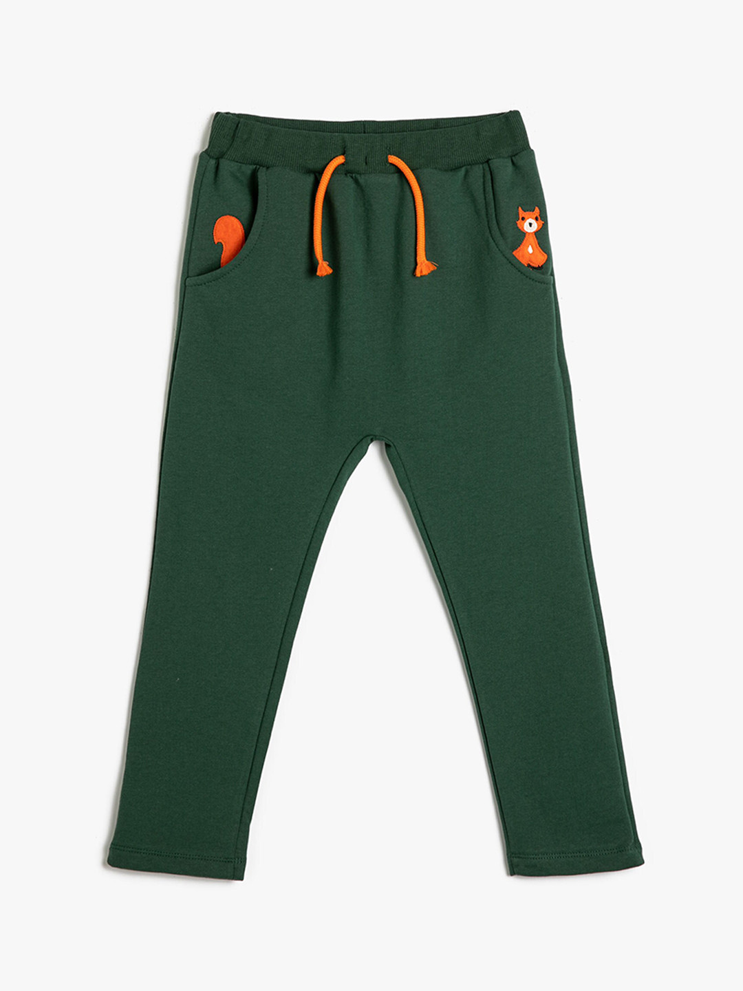 

Koton Boys Mid-Rise Pure Cotton Track Pants, Green