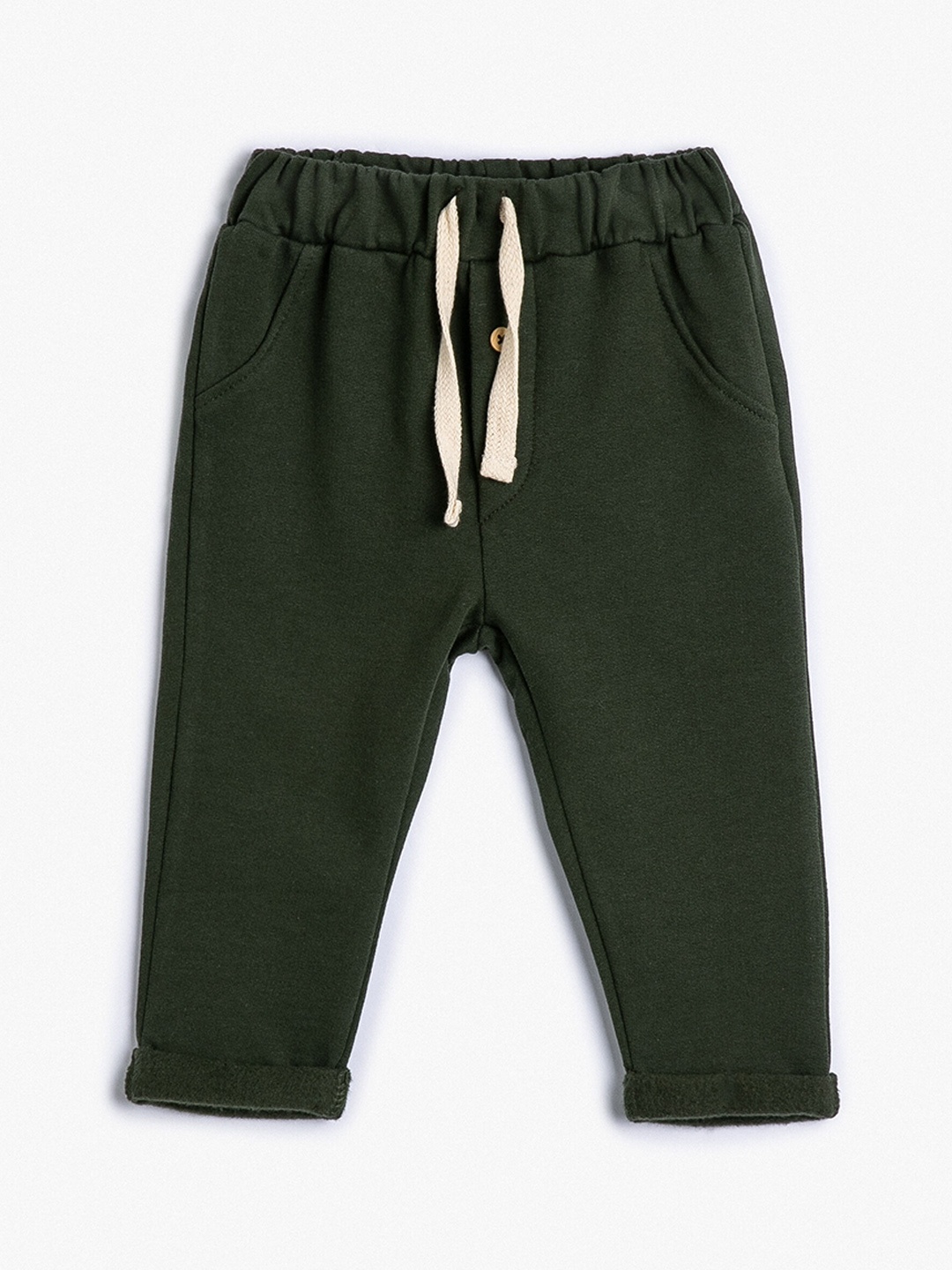 

Koton Boys Mid-Rise Pure Cotton Track Pants, Green