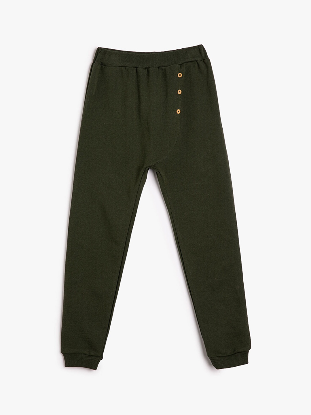 

Koton Boys Mid-Rise Pure Cotton Joggers, Green
