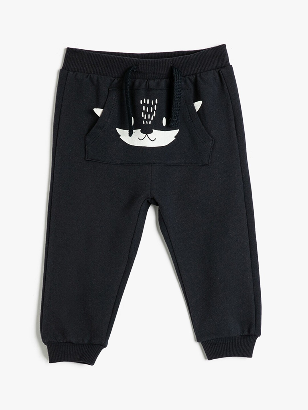

Koton Boys Conversational Printed Cotton Mid Rise Joggers, Blue