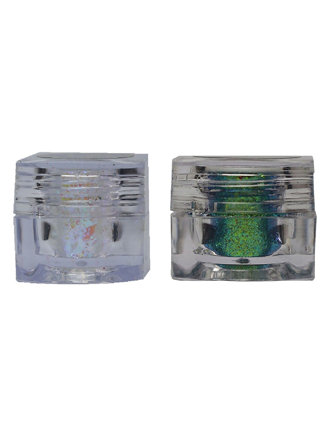 

Veoni BELLE Set of 2 Multichrome Glitter Flakes Eyeshadow 5g Each - Aqua & Snowhite, Metallic
