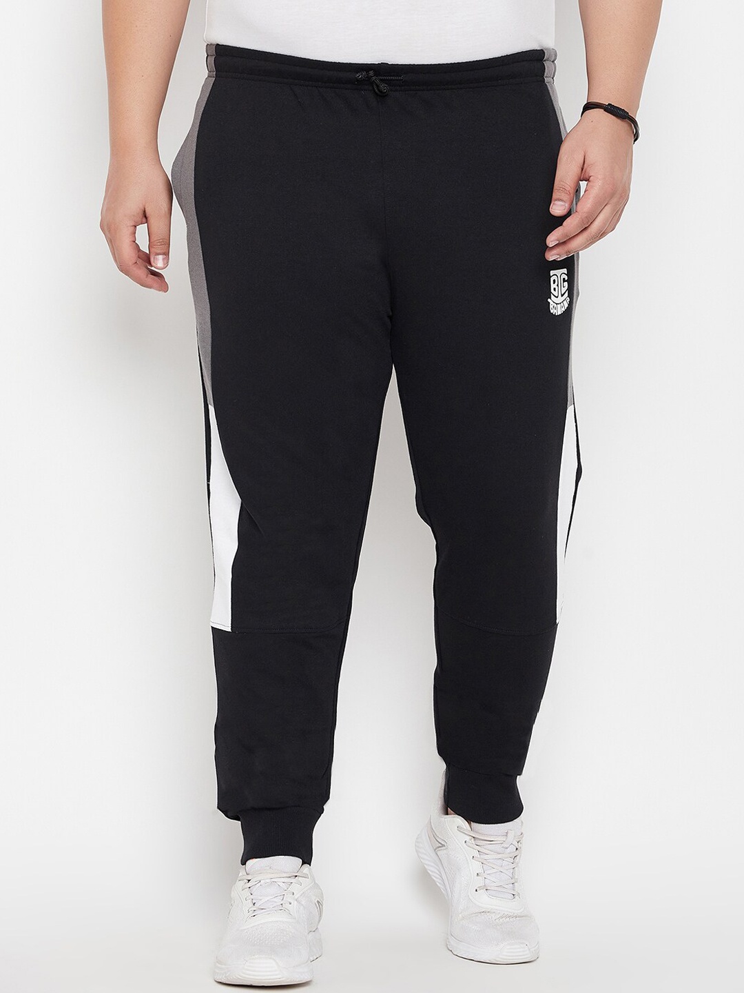 

bigbanana Men Plus Size Anti Odour Sports Joggers, Black