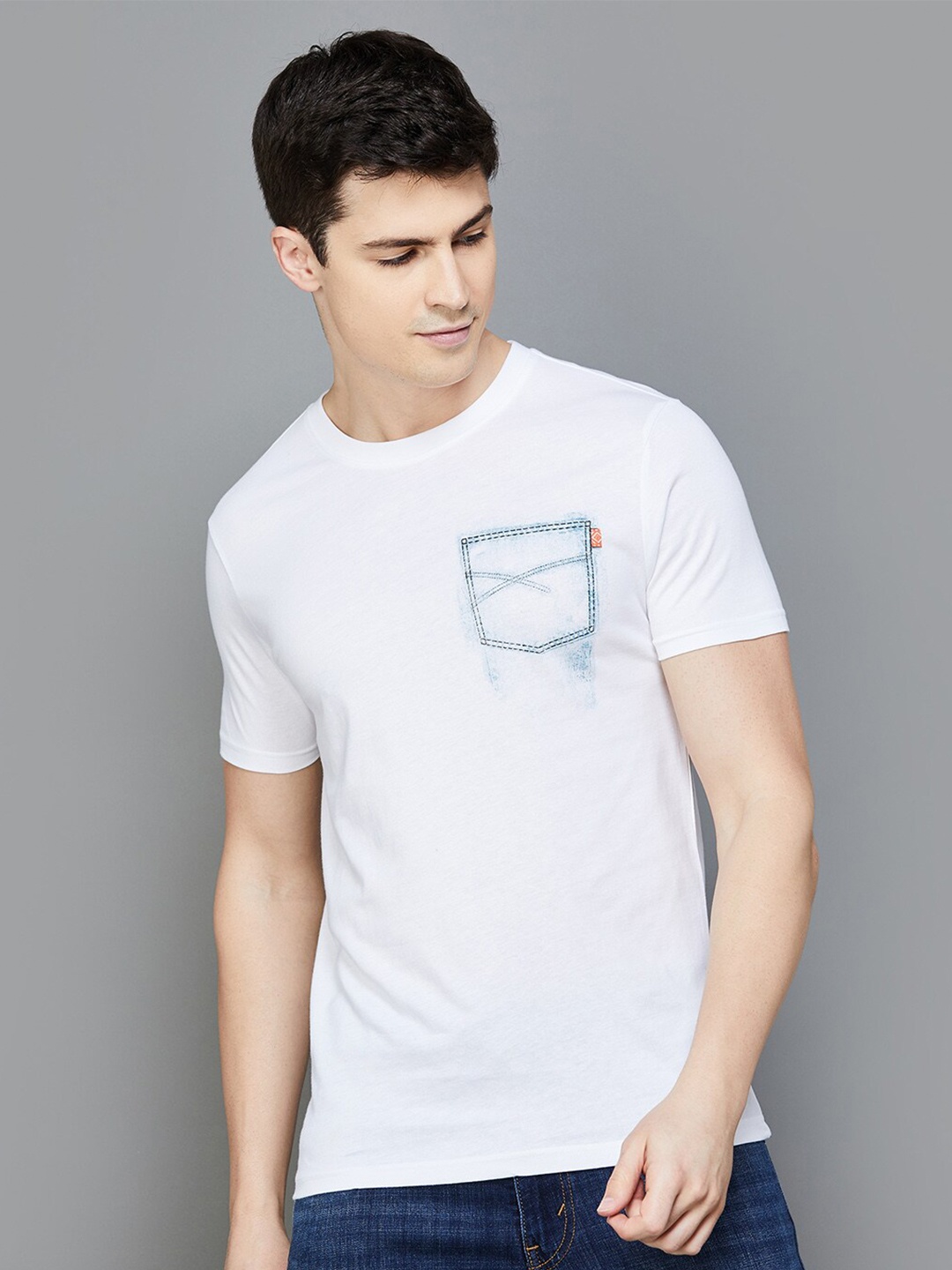 

Forca by Lifestyle Regular Fit Round Neck Short Sleeve Cotton T-shirt, White