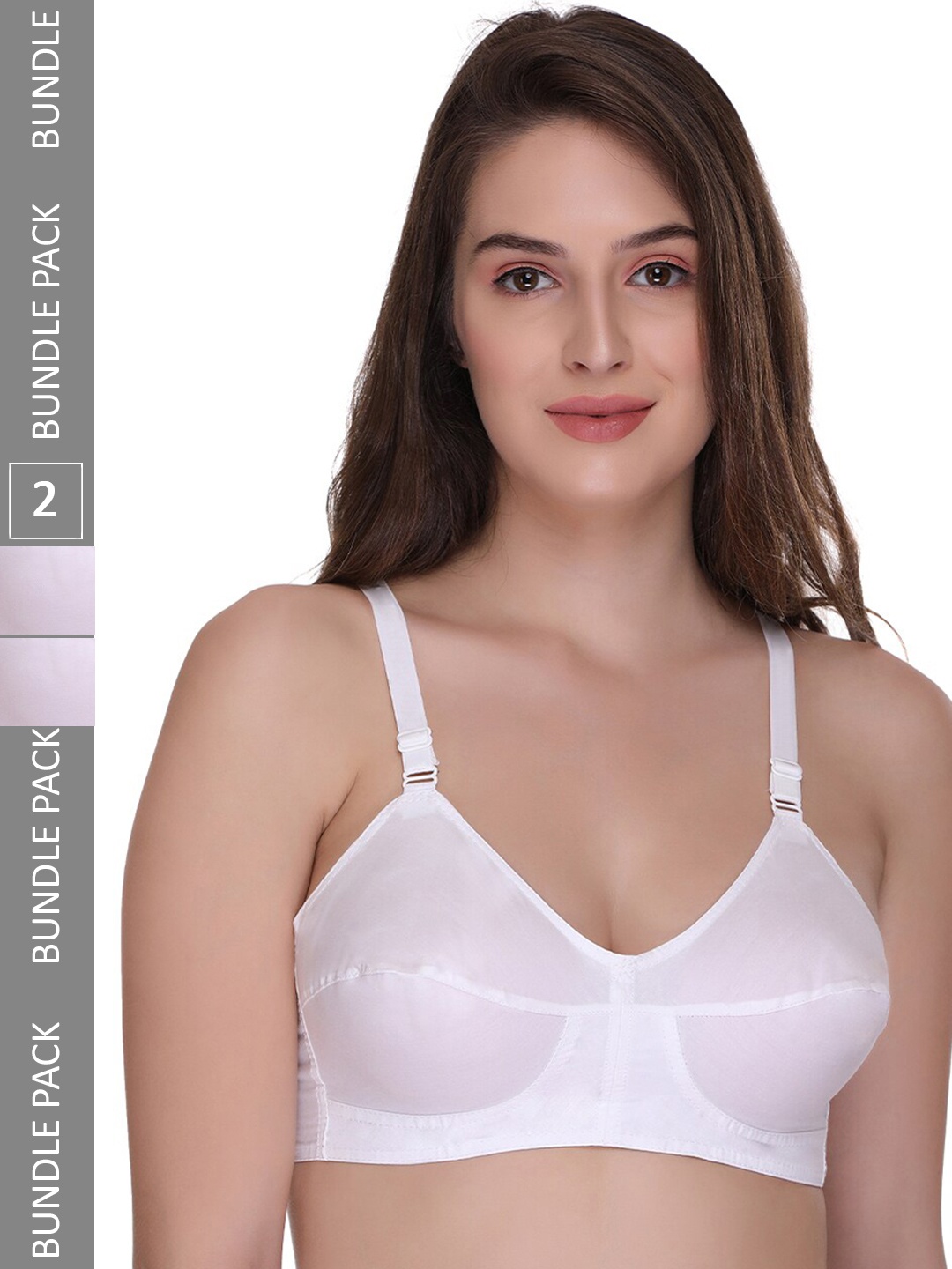 

SONA Set Of 2 Full Coverage Cotton Bra All Day Comfort, White