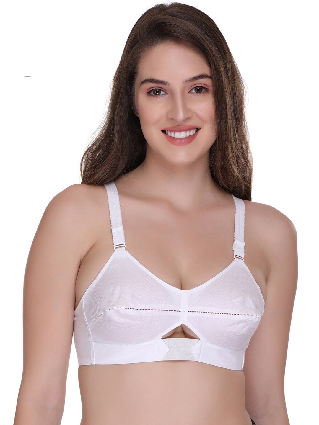 

SONA Full Coverage Non Padded Non-Wired Cotton Everyday Bra With All Day Comfort, White