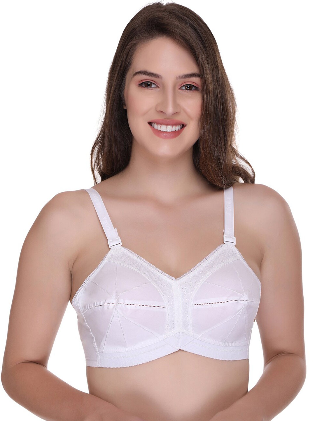 

SONA Full Coverage Non Padded Non-Wired Cotton Everyday Bra With All Day Comfort, White