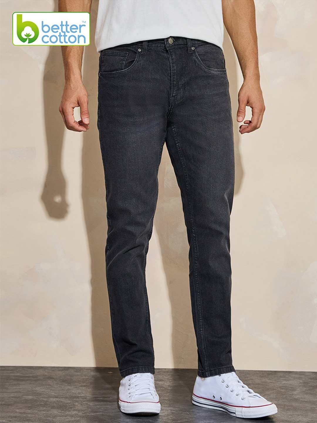 

Styli Men Washed Slim Fit Stretchable Denim Jeans, Grey